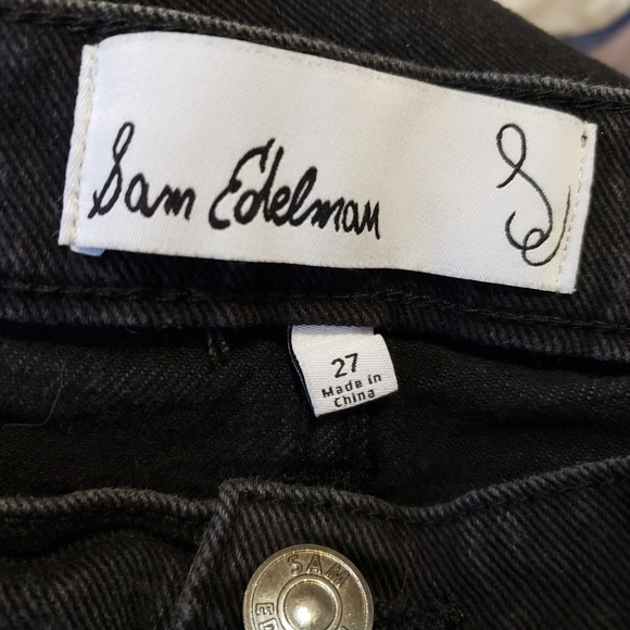 Sam Edelman Women's Black Button-Fly Jeans Size 27 - Picture 7 of 10